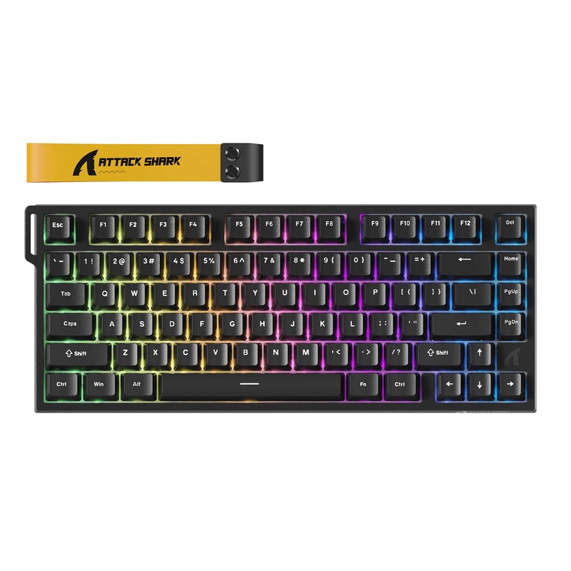 ATTACK SHARK R82 HE Wired 75% Gaming Keyboard, Magnetic Switch, 8000Hz Polling Rate, Ultra-Precision 0.005mm RT Tech, RGB Backli
