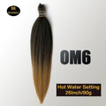 Kanekalon 26inch Hot Water Set Pre Stretched Jumbo Braiding Hair Box Twist Braids Synthetic Hair Extensions For Women Soft Yaki