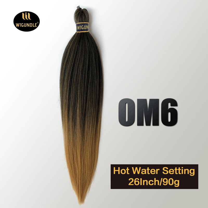 Kanekalon 26inch Hot Water Set Pre Stretched Jumbo Braiding Hair Box Twist Braids Synthetic Hair Extensions For Women Soft Yaki