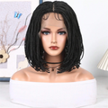 Synthetic Lace Front Wigs For Woman Short Bob Wig with Bangs Braided Wigs Women Daily Party Cosplay Woman Wigs Black Gray