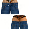 Men Funny Fake Two Piece Shorts Optical Illusion Thong Print Beach Fun Swim Trunks for Summer Holiday - View 3 | SAMAG