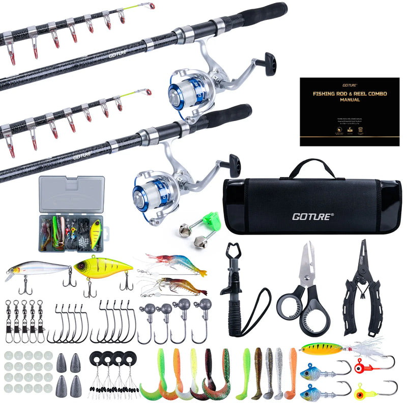 Goture Telescopic Fishing Rod Set and Spinning Reel， 66 | SAMAG