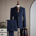 High-End Wool Suit Set for Men, Fashionable and Stylish Business Casual Three-Piece Suit, Tencel Suit, Groom's Wedding Dress