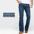 Men's Boot Cut Jeans Slightly Flared Slim Fit Blue Black | SAMAG