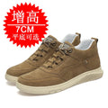 Men's Invisible Height Elevator Shoes Sneakers Lifting Shoes Taller Hidden Heel 7cm Trainers Cow Suede Hidden Heel Shoes