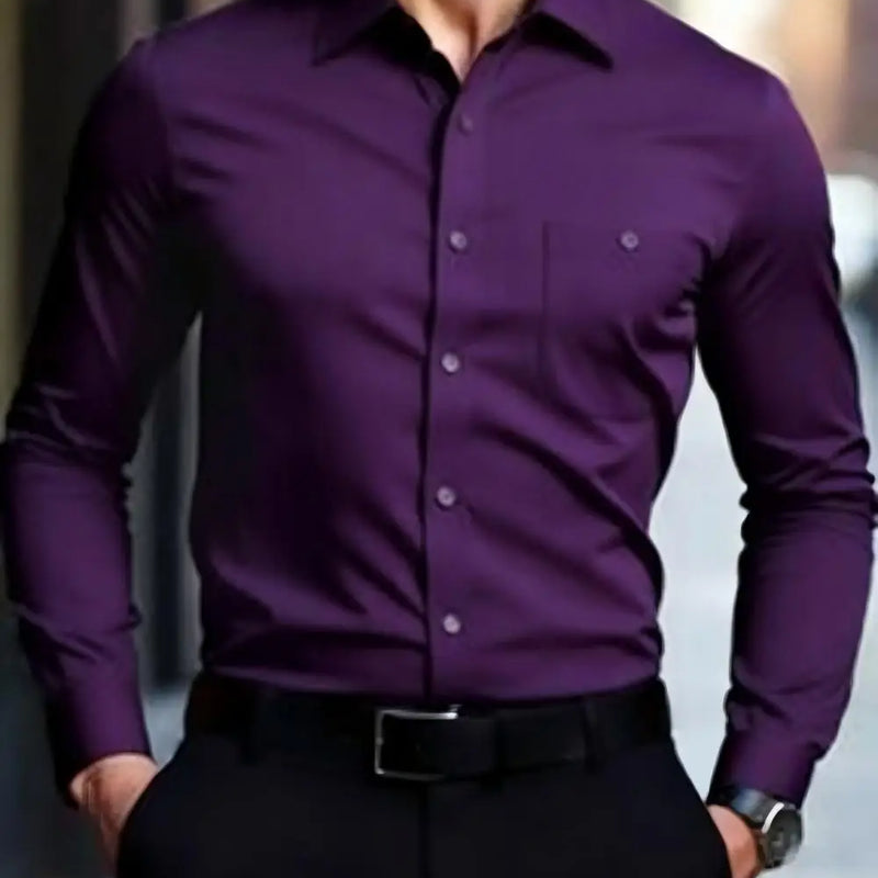 Men's Casual Multifunctional Long Sleeved Wrinkle Free | SAMAG