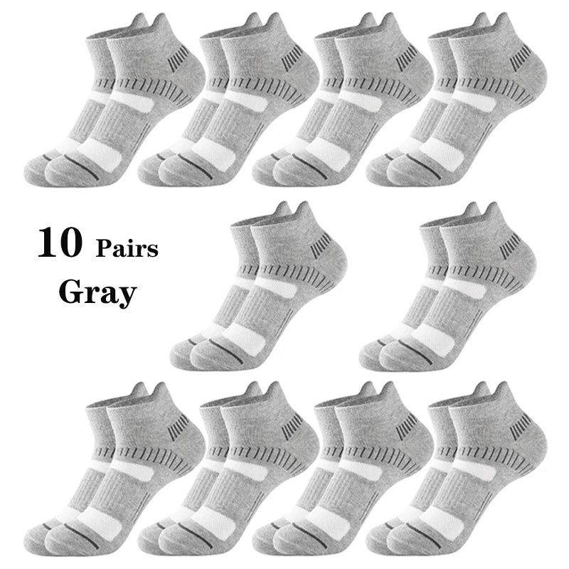 10 Pairs Ankle Athletic Running Socks Men Women Simple | SAMAG
