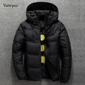 Outdoor Casual Hooded Overcoat Clothes White Duck Down Jacket Men Winter Men's Coat Windproof Removable Cap Parkas Solid Color