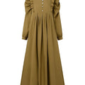 ZANZEA Muslim Modest Maxi Dresses Women Elegant Ruffles | SAMAG