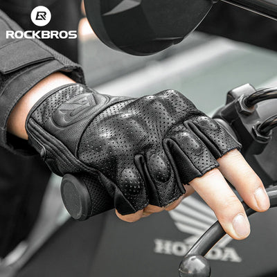 ROCKBROS Half Finger Motorcycle Gloves Gel Protector | SAMAG