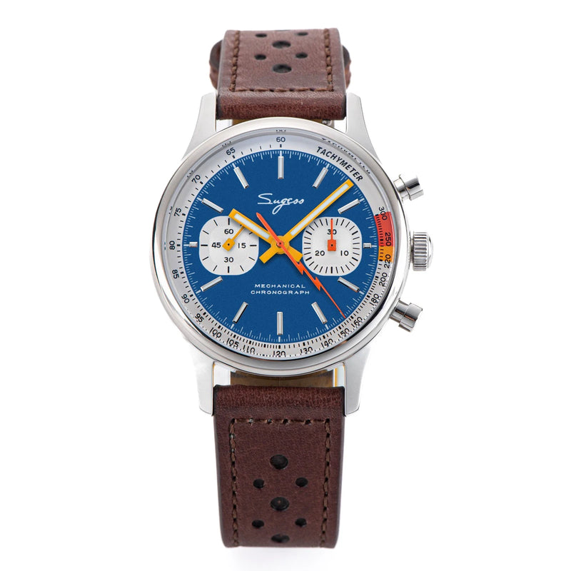 Sugess Pilot Watch ST19 Origin Movement Swanneck Wristwatch Mechanical Chronograph Sappire Crystal - Visuel 18 | SAMAG
