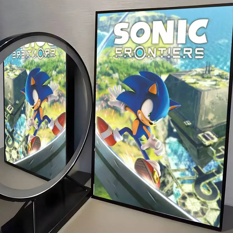 Sonic the Hedgehog HD Poster Art  Waterproof Wall Sticker for Home Living Room Bedroom Aesthetic Decoration