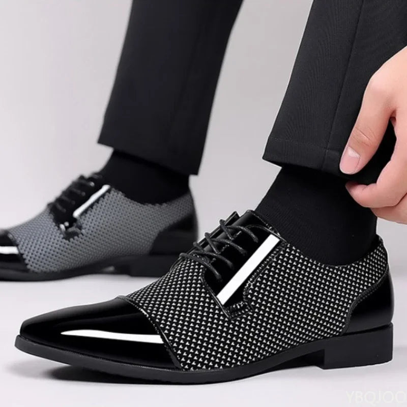 Large Size Fashionable Men's Office Formal Shoes, Low Cut Daily Comfortable Pointed Multifunctional Men's Wedding Shoes 2026