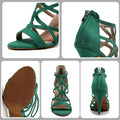 Adult Latin Dance Shoes for Woman Soft Sole Heel Sandal Female Cha Cha Tango Professonal Ballroom Training Stage Boots OEM Heel