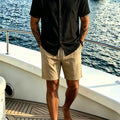 Men's Island Vacation Shirt & Shorts, Textured Breathable | SAMAG