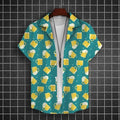 Hawaiian Shirt For Men 3d Beer Printed Short Sleeve Party | SAMAG
