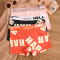 1-3pcs Women Cotton Panties Sports Boxer Underpants Ladies Breathable Letter Pants Mid-waist Beathable Cozy Boyshort Underwear