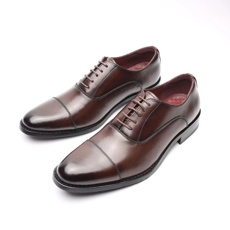 Genuine Leather Men Dress Shoes Formal Social Male Business Wedding Derby for Man Luxury Italian Oxford Loafers Men Dress Shoes