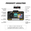 Multifunctional DJ Turntable with Microphone Simulation DJ Mixer Bluetooth Electric DJ Player Music Entertainment Gift for Kids