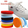 1 Pair No Tie Shoelaces for Shoes 8MM Flat Elastic Laces Sneakers Kids Adult Quick Shoelace Without Ties Shoe Accessories