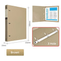3 Hole Ring Binders File Folder Loose-leaf Binder Morandi Color Waterproof Document A4 Paper Storage
