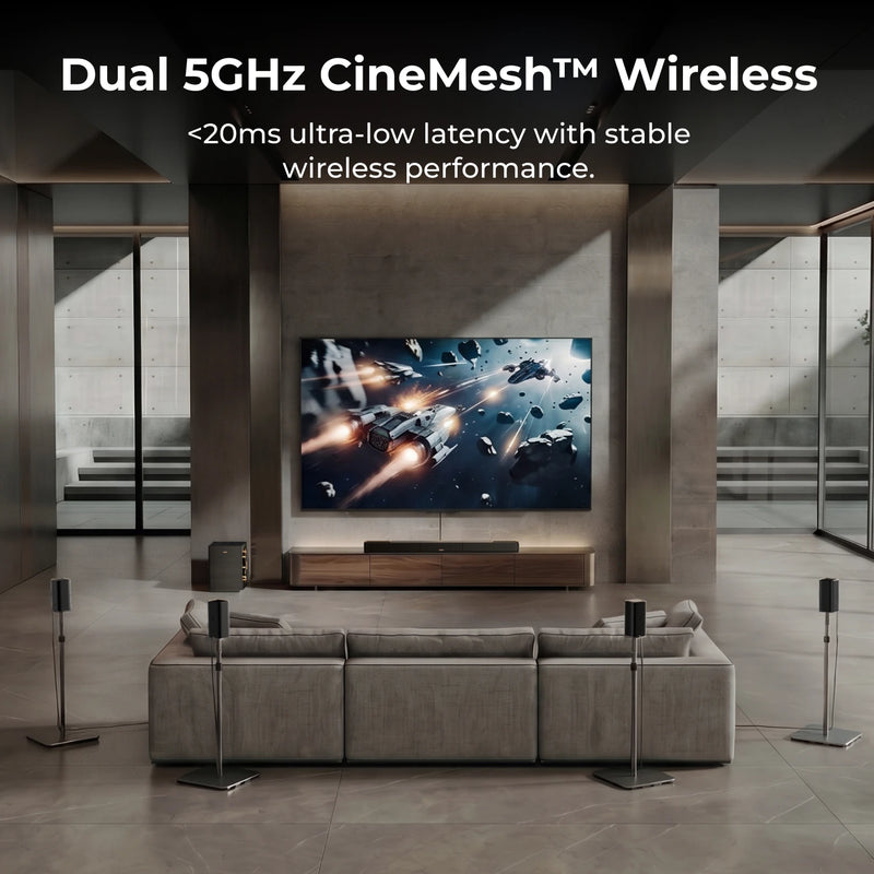 ULTIMEA Skywave X100 9.1.6CH Dolby Atmos&DTS:X Soundbar, 1500W Home Theater with 10'' Wireless Subwoofer, 8K HDR Pass-Through