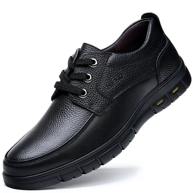 2025 Kitchen King Men's Shoes Anti-Slip Waterproof Oil-Resistant Durable Casual Leather Work Shoes For Chefs Perfect For Spring