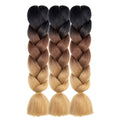 Tereshar 1Pcs 24inch 100g Synthetic Braiding Hair Extensions Jumbo Braiding Hair Twist Crochet Braids Hair for Women