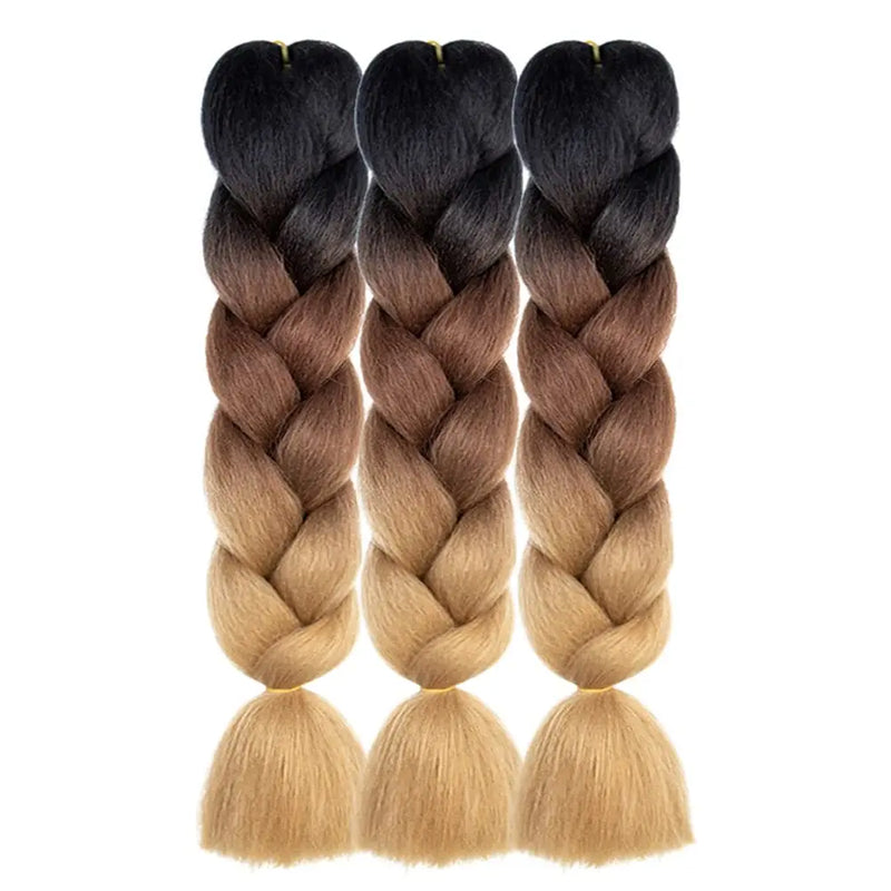 Tereshar 1Pcs 24inch 100g Synthetic Braiding Hair Extensions Jumbo Braiding Hair Twist Crochet Braids Hair for Women