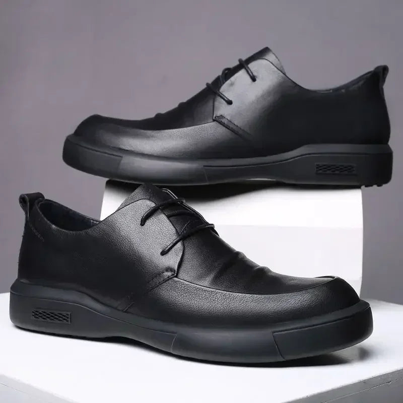 Dress Shoes Man Cowhide Casual Business Social Shoe for Men Black Cheap Liquidation Clearance Official Elegant and Classic Suit