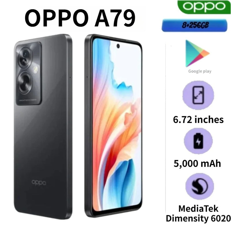 2026 New OPPO A79 Global Version 8+256GB 6.67" Large Screen 5100mAh Big Battery Dual SIM 5G Mobile Phone