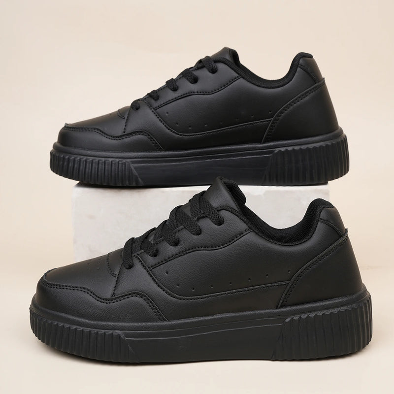 Unisex Black Skateboard Shoes Platform Lightweight | SAMAG