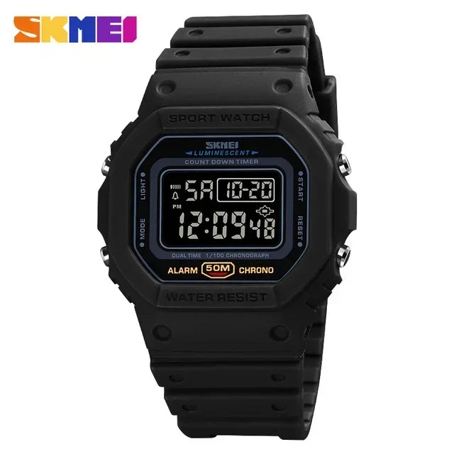 1628 Luxury Digital Men Watches Sports Waterproof Electronic Wristwatches Military Back Light Clock 1988 - Visuel 11 | SAMAG