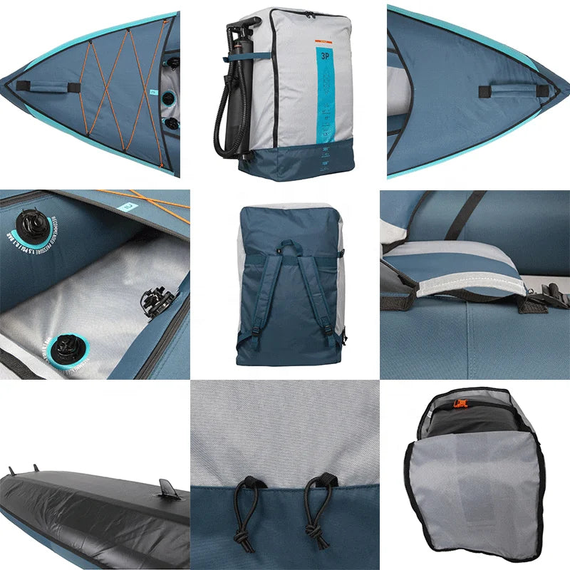 Easy Assembly Dismantling 3 Seater Kayak Inflatable Kayak