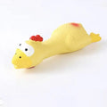 Cute Dog Squeak Toy Latex Chicken Shape Durable Chew for Small-Medium Breeds Interactive Pet Supplies