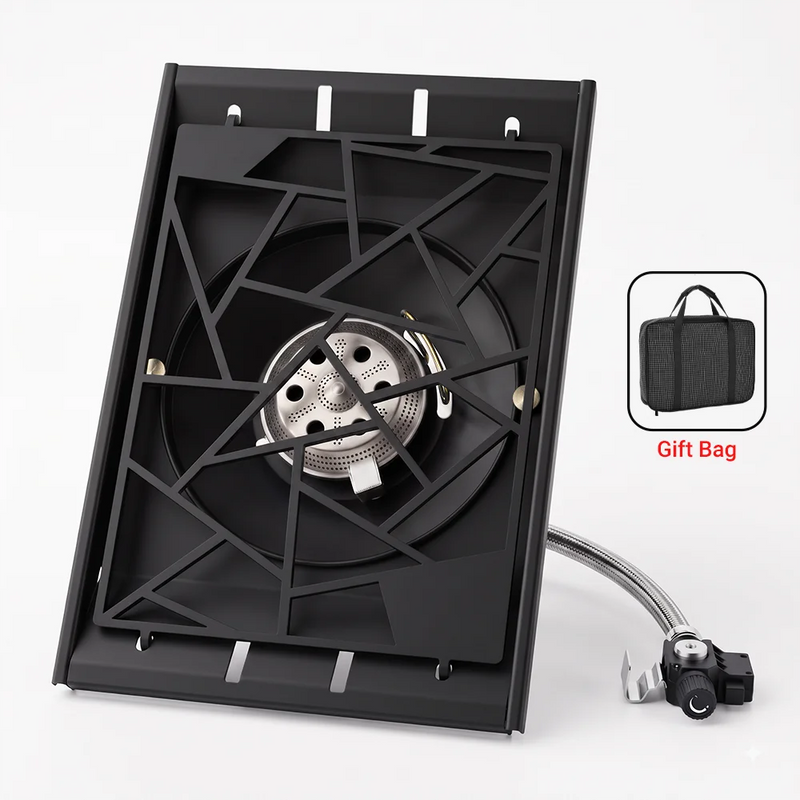 Pandatour Camping Outdoor IGT Table Gas Stove Wood Grain | SAMAG