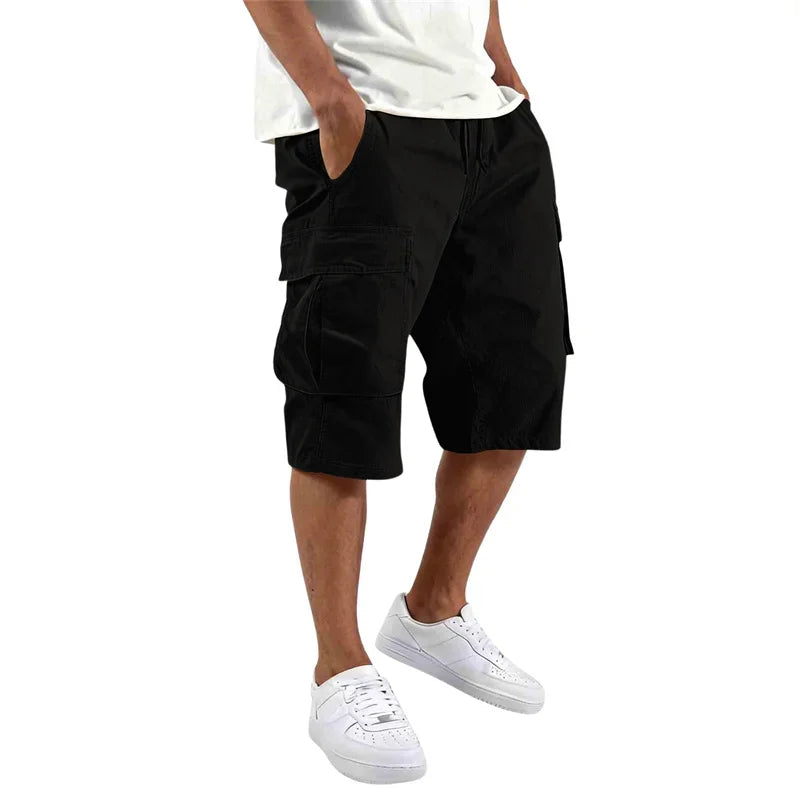 Summer Men Loose Straight Pants Casual Multi-Pocket | SAMAG