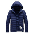 2026 New Men's Lightweight Padded Jacket Hooded Zip-up Parka Male Cotton Down Warm Demi-season Autumn Spring Warm Big Size Coat