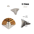 12pcs Decor Corner Protector Cover for Jewelry Chest Wine Gift Box Wooden Case Suitcase Antique Brass Bronze Golden Silver DIY