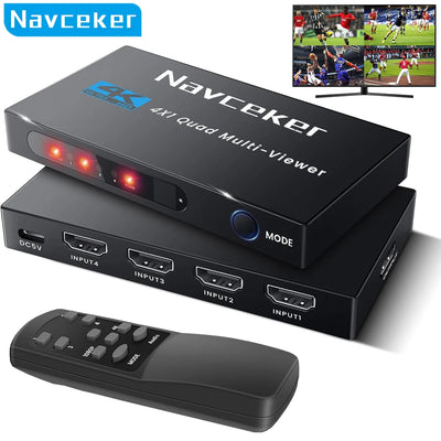 4K HDMI Quad Screen Multiviewer 4x1 1080P out | SAMAG