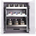 3 layers Wall Cabinet Lift Pull Basket Kitchen Stainless Steel Drawer Seasoning Bottle Storage Racks - View 2 | SAMAG