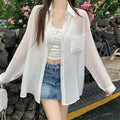Summer Sunscreen Shirt Women Elegant Perspective Thin - View 2 | SAMAG