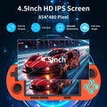 GAMINJA Handheld Portable Gaming Console 4.5Inch HD IPS Screen Display Retro Gaming System LED lights Built-in 12000 Games