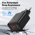 55W PD Fast USB Charge Charger 2 Ports EU US Plug Wall Charger Adapter For iPhone Xiaomi Huawei Samsung USB C Phone Charger