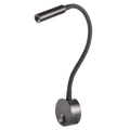 LED Wall lamp 3W Modern Bedroom Bedside Reading Study Book Lamp Black Silver Light Body wall light EU US Plug Cord