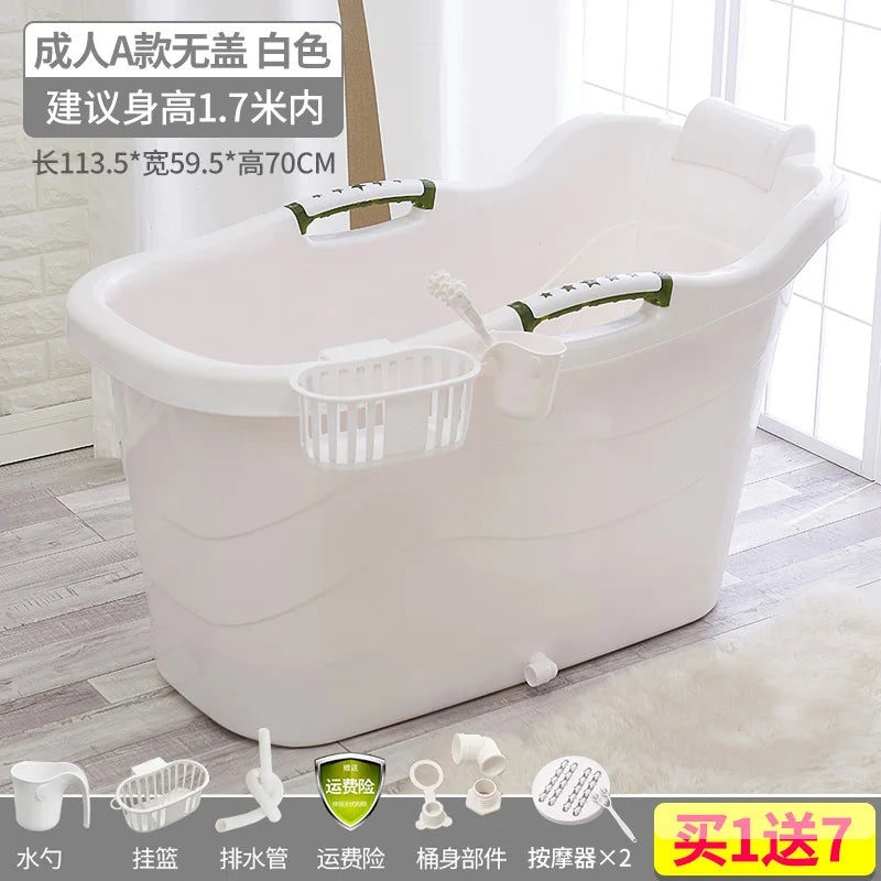 Extra Large Adult Bathtub Thickened Soaking Tub Portable Bath Tub for Adults Big Deep Bathtub Home Spa Bathing Tub