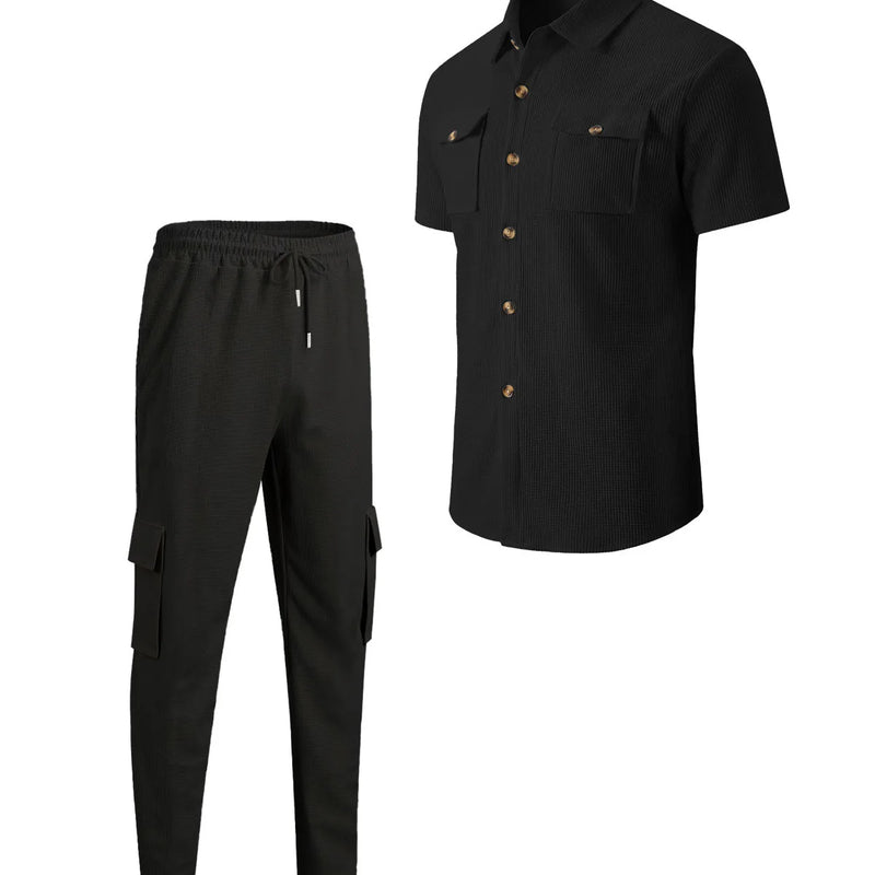 Men's Matching Sets: Waffle Knit Outfit & Light Coats | SAMAG