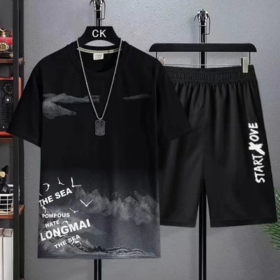 Trendy Suits for Men Summer Shorts Set Gym Outfit Student | SAMAG
