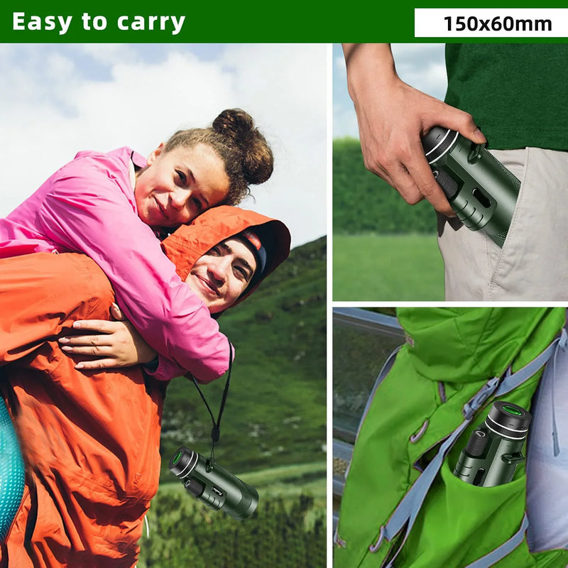 Portabl Powerful 80X100 HD Monocular 50000M Telescope Long Range Zoom With Tripod Phone Clip For Outdoor Hunting Camping Tourism