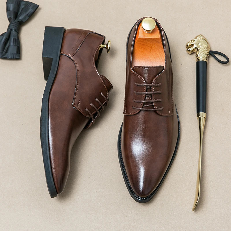 Men's Dress Shoes Party Formal Oxford Leather Shoes Men Classic Casual Business Leather Shoes Man Wedding Social Leather Shoes